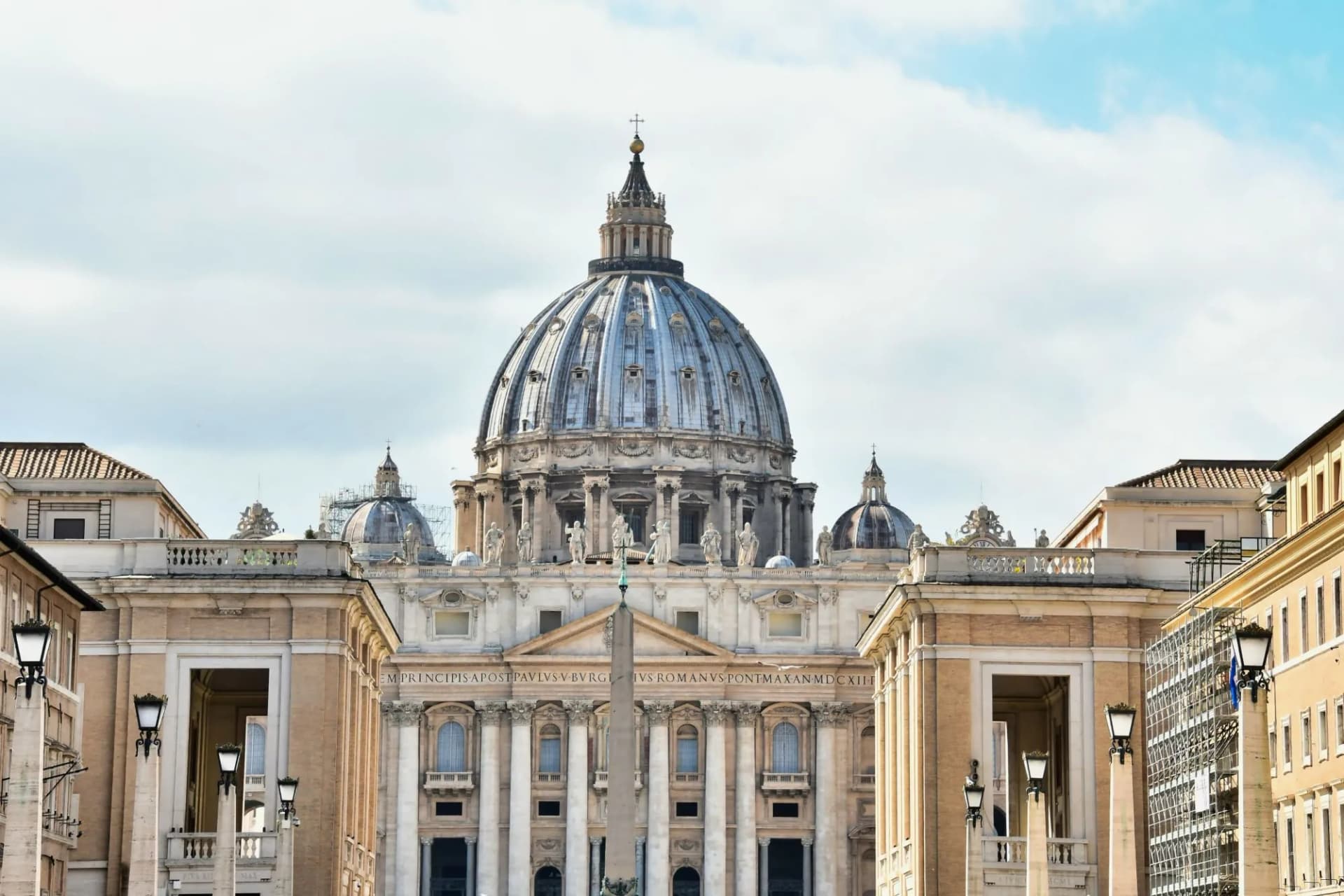 saint peters basilica in vatican italy, photo as a background