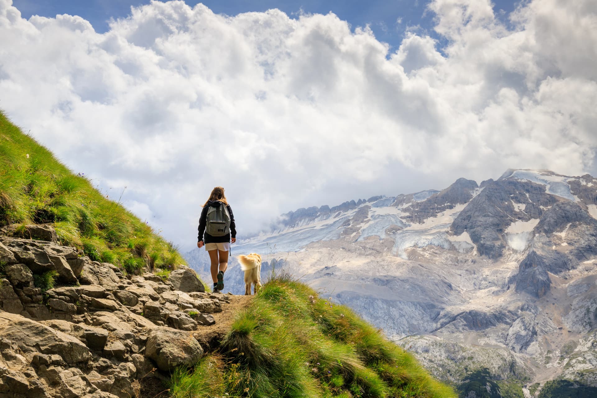 trekking sul sentiero Viel del Pan, dolomiti