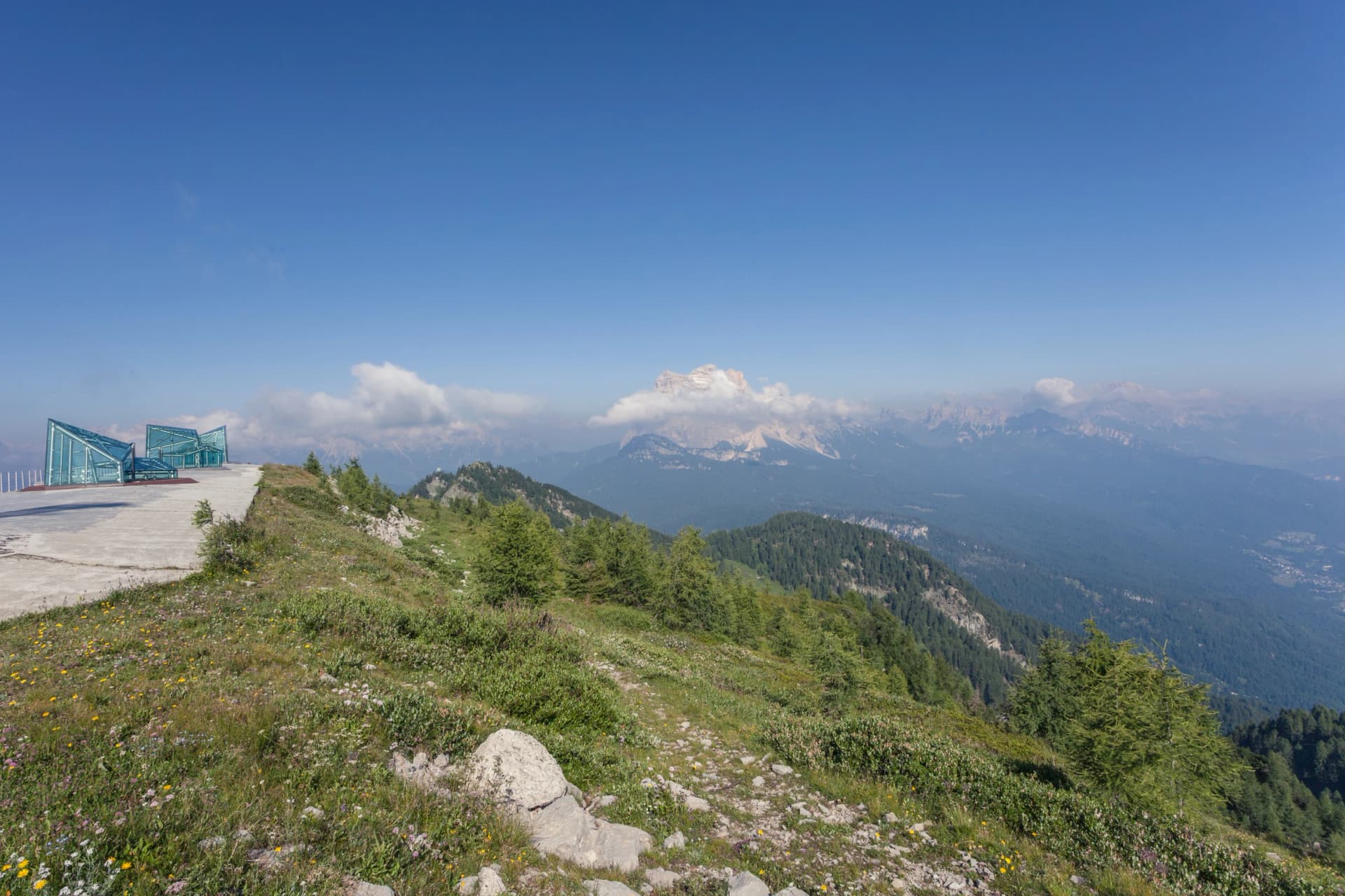 Landscapes from the top of the Monte Rite, in Dolomites