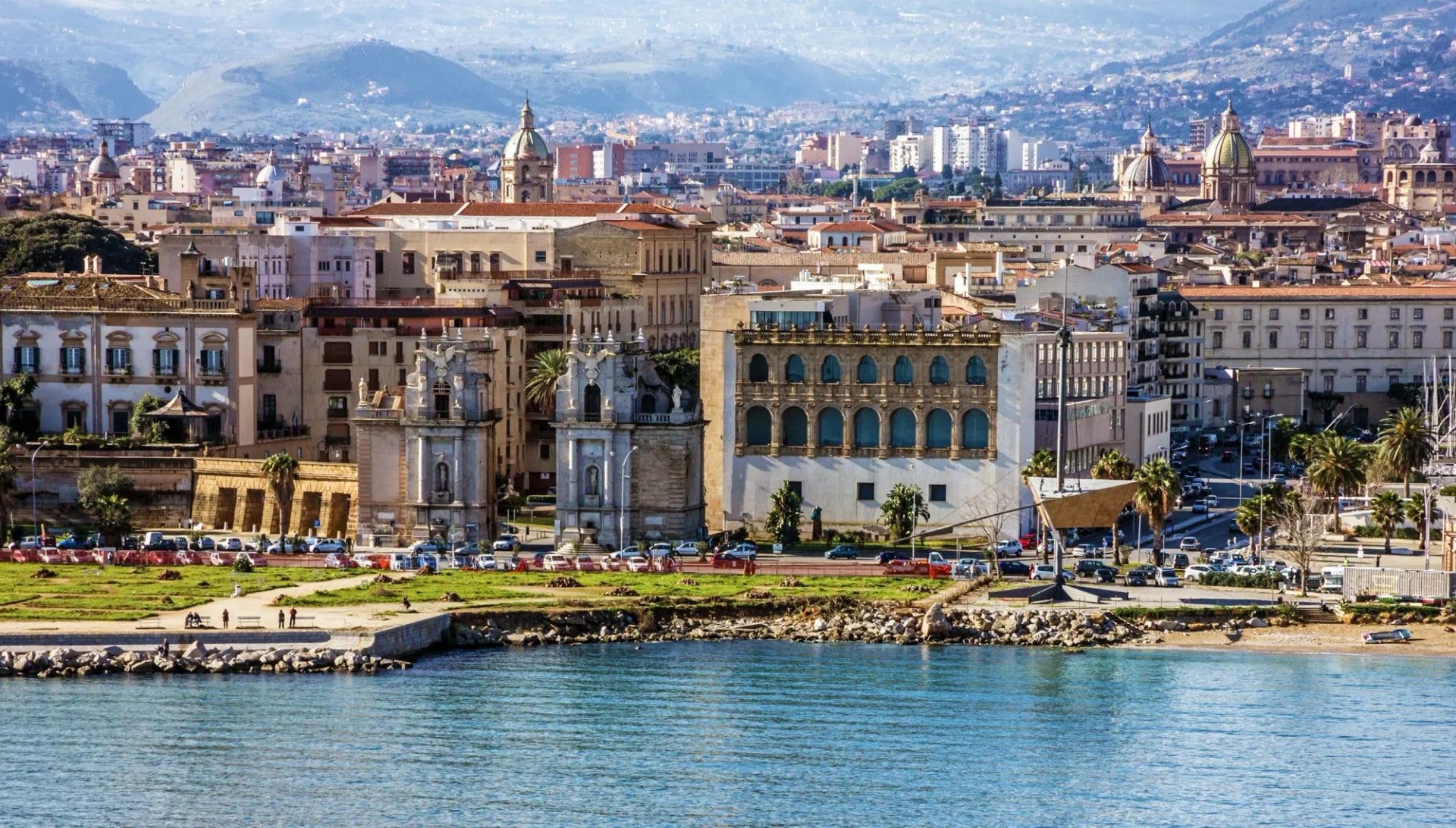 Palermo, Sicily, Italy. Seafront view