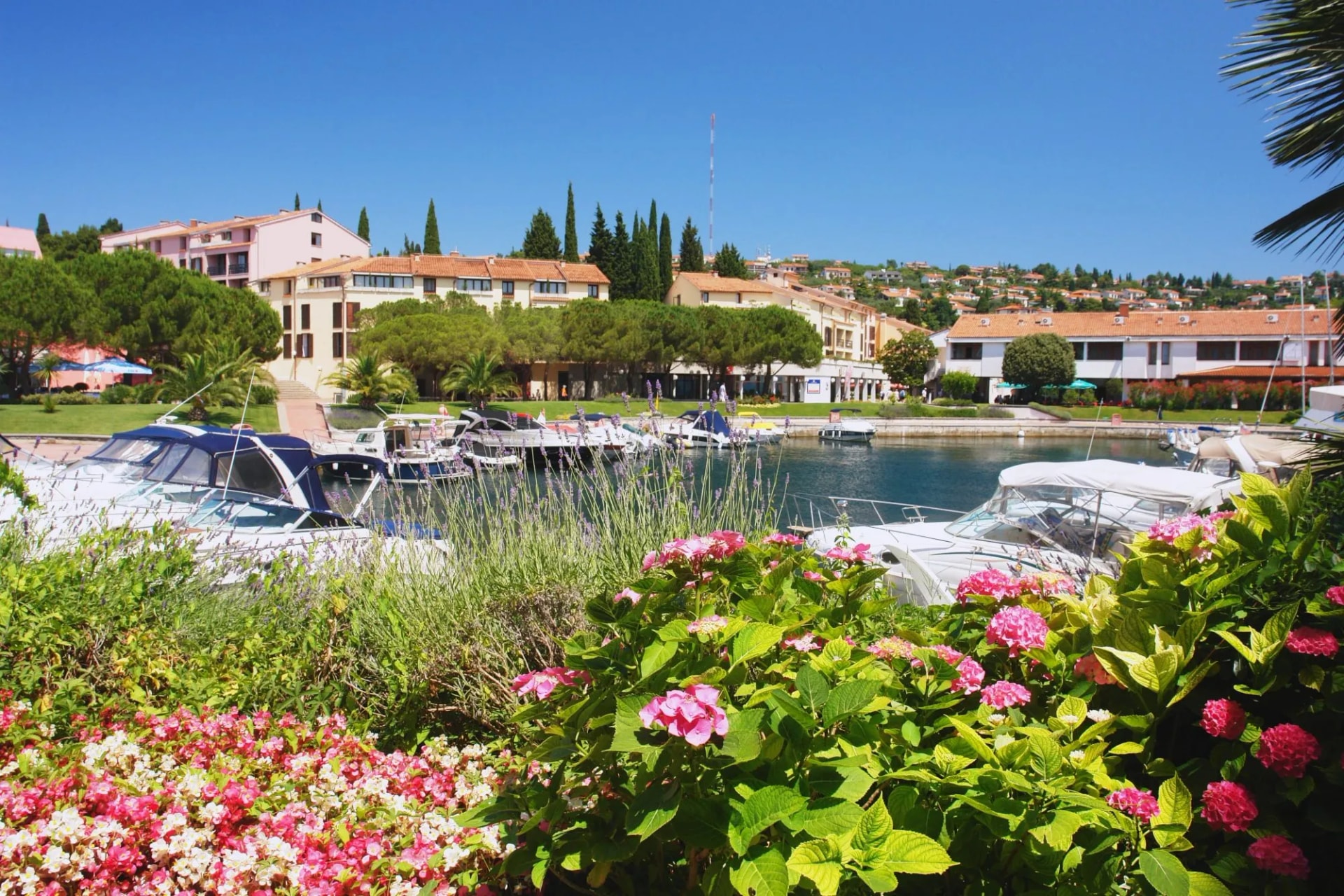 Portoroz pier at resort hotel, Slovenia