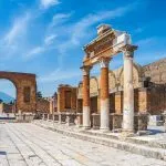 Ancient ruins of pompei city